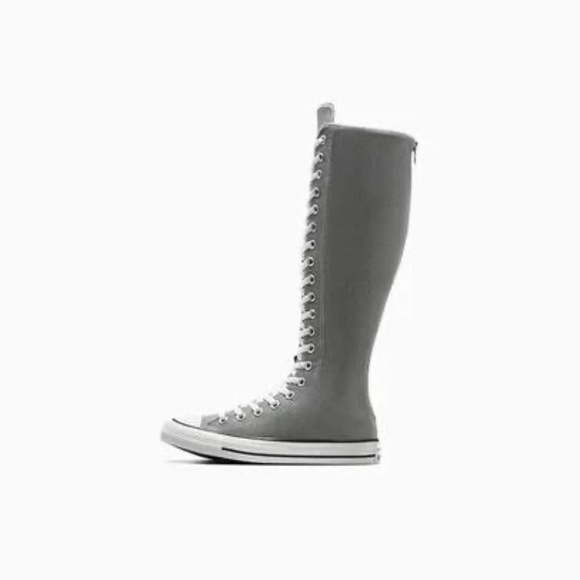NEW Converse Knee High Sneakers Grey s Womens 10 Mens 8 - Picture 3 of 13